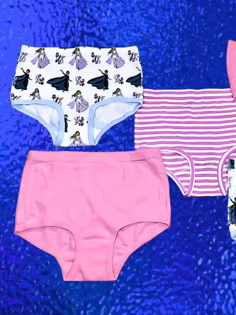 Shine Pack Brief Panties Size XL Anna Elsa Pink Striped